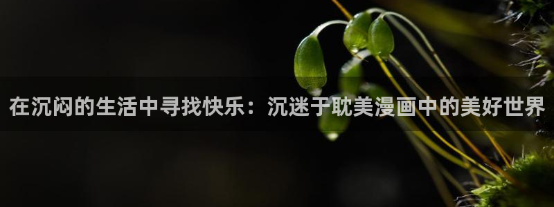 韩漫漫画画免费画漫画大全：在沉闷的生活中寻找快乐：沉迷于耽美漫画中的美好世界